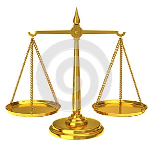 Golden Scales of justice photo