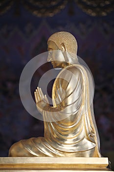 Golden sculpture of Buddha