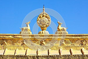 The Golden sculpture of Tibet architecture