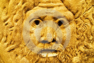 Golden sculpture of Zeus