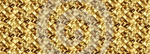 Golden seamless background for design. Golden mosaic background.