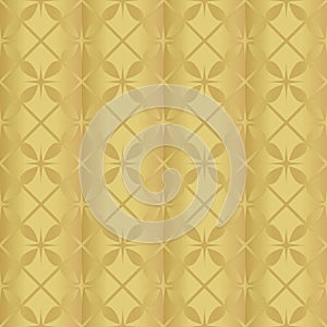 Golden seamless pattern with delicate embellishment, suitable as a background for graphic design or for printing packaging materia