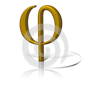 Golden section symbol phi.