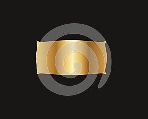 Golden shape logo premium vector