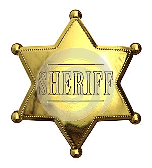 Golden sheriff's badge