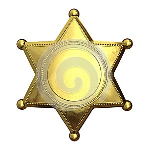 Golden sheriff's badge photo