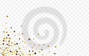Golden Shine Circle Background. Round Dot Card.