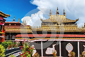 The golden shining solemn Jokhang Temple