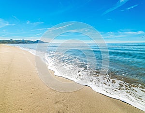 Golden shore in Feraxi beach