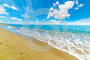 Golden shore in Perdepera beach