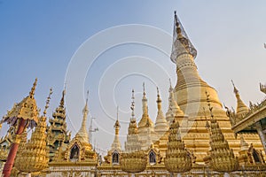 Golden Shwesandaw Pagoda in Pyay, Bago Region, Myanmar