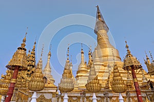 Golden Shwesandaw Pagoda in Pyay, Bago Region, Myanmar