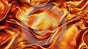 Golden silk fabric texture, waves, background, design