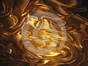 Golden silk ripples background