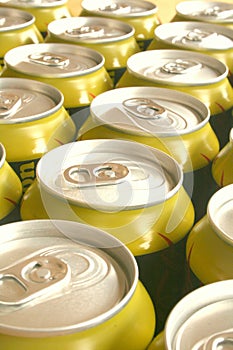 Golden and silver cans photo