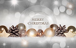 Golden, silver christmas background