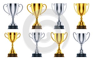 Golden and silver cup awards, champion trophy prizes