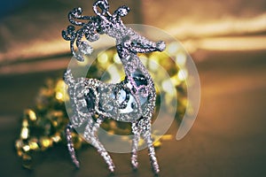 Golden and silver Festive Christmas decorations