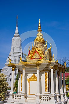 Golden and silver pagoda in palace