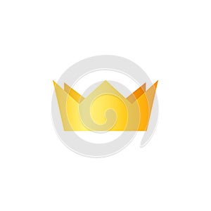 Golden simple crown icon