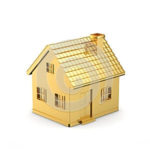 Golden simple house