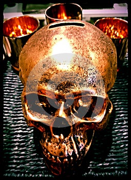 Golden skull