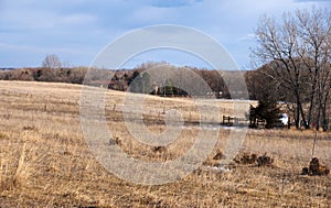 Golden Slope and Half-Hidden House on the Prairie