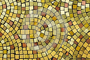 Golden smalt on the mosaic