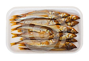 Golden smoke-dried fish