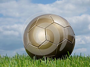 Golden soccer ball