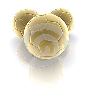 Golden soccer ball