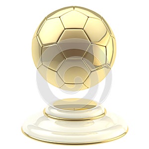 Golden soccer ball champion goblet