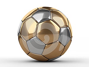 Golden soccer ball icon