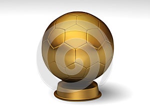 Golden soccerball trophy