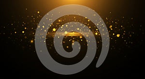 Golden Sparkle Light Accent Abstract Background