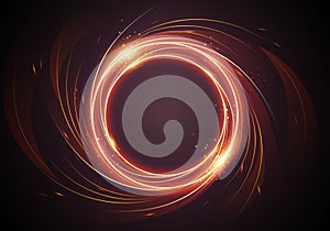 Abstract Red Fire Energy Vortex
