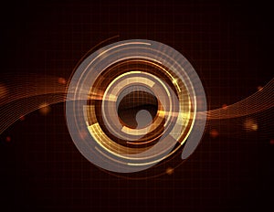 Golden Sphere Techno Web Abstract Vector Background Graphic Illustration Wallpaper