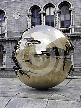 Golden sphere Trinity College