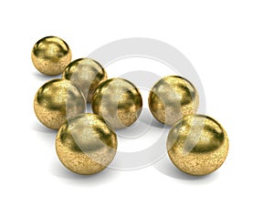 Golden spheres photo