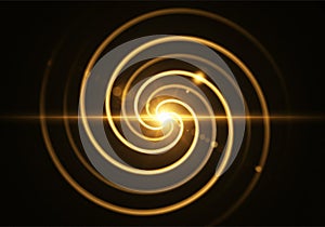 Golden Spiral Light Motion Abstract Background
