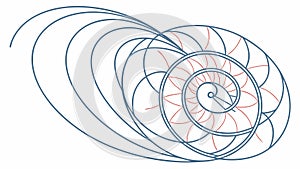 Golden spiral, natural geometry, elegant abstract pattern, vector design Generative AI