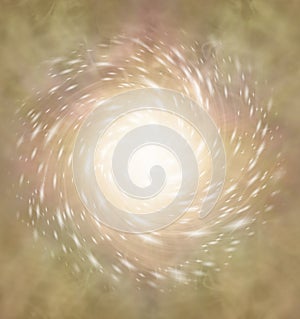 Golden spiralling sparkles bokeh surprise background