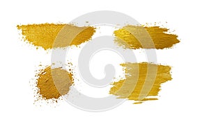 Golden splash isolated mini set akril paint