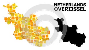 Golden Square Mosaic Map of Overijssel Province