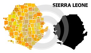 Golden Square Mosaic Map of Sierra Leone