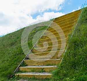 Golden stairs to success, sky is the limit