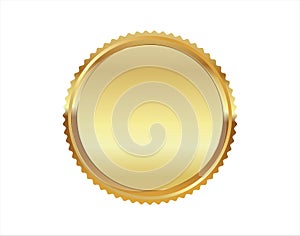 Golden stamp isolated on white background luxury seals vector design