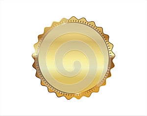 Golden stamp isolated on white background luxury seals vector design