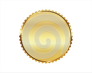 Golden stamp isolated on white background luxury seals vector design