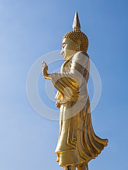 Golden standing Buddha,Bangkok,Thailand